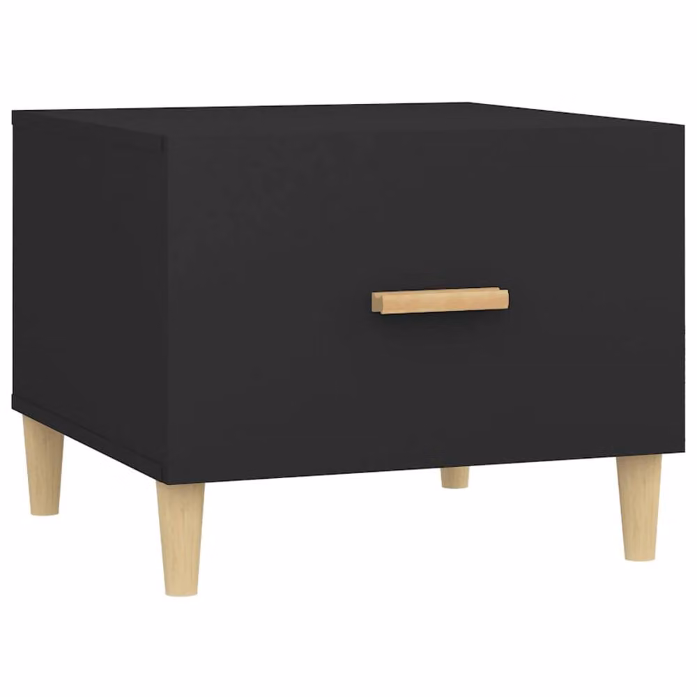 Berkfield Home Sturdy Square Coffee Table in Black, W/D/H: 50 x 50 x 40 cm – 2