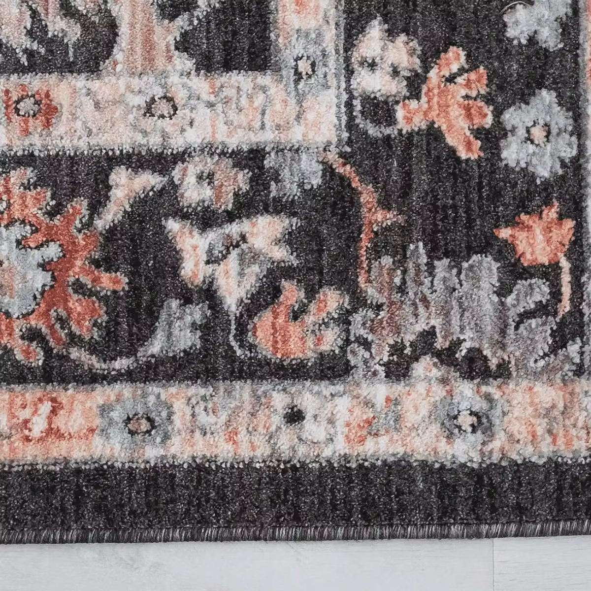 The Rug Shop UK Black and Multicolour Abstract Machine Woven Area Rug, W: 200 cm, D: 290 cm – 2