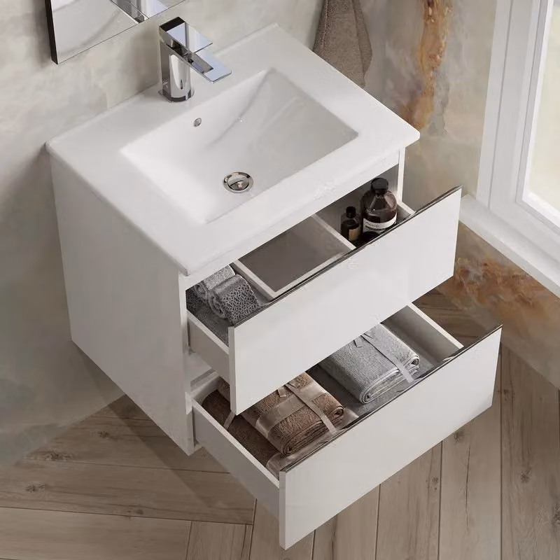 Banyetti Vatilla 600mm Wall Hung Vanity Unit with Lira Basin, Gloss White – 3