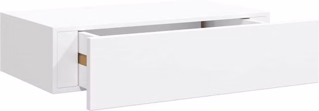 Berkfield Home Wall-mounted Drawer Shelf in White, W/D/H: 40 x 23.5 x 10 cm