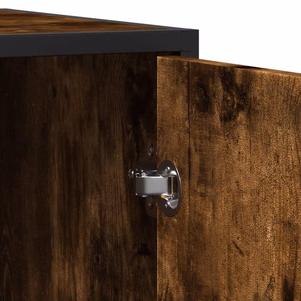 Berkfield Home Smoked Oak Sideboard in Brown, W/D/H: 92 x 35 x 76 cm – 5