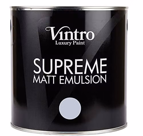 Vintro Luxury Matt Emulsion Multi Surface Paint in Georgian Sky Blue, 2.5L – 3