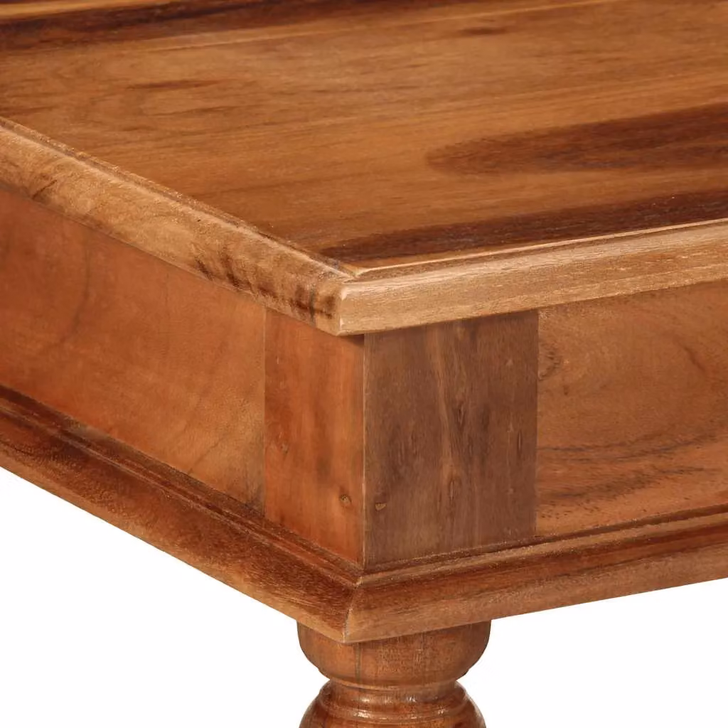 Berkfield Home Solid Wood Acacia Coffee Table in Brown, W/D/H: 110 x 60 x 40 cm – 4