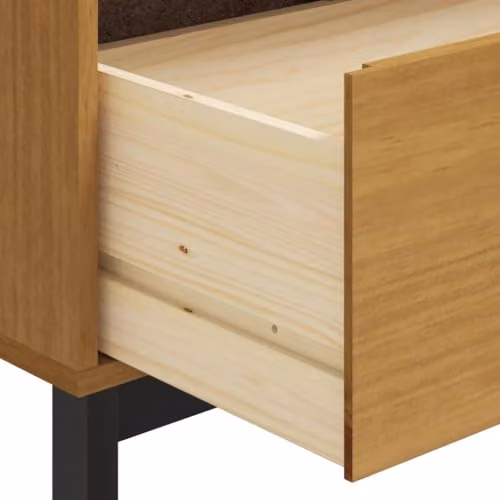 vidaXL FLAM Sideboard in Brown Solid Wood Pine with Glass Door W/D/H: 80 x 40 x 80 cm – 5