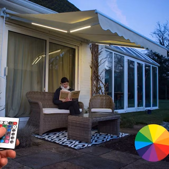 Primrose Awnings RGB LED Light Kit for 2m Projection Patio Awnings, Multicolour