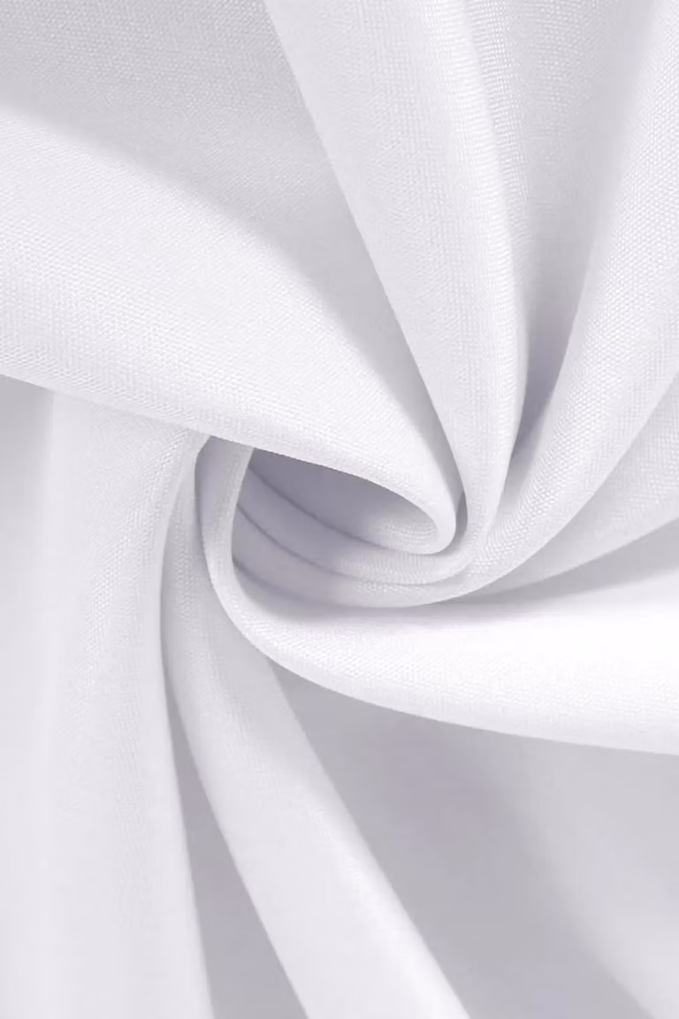 Neel Blue White Premium Polyester and Linen Round Tablecloth, W: 228 cm x D: 228 cm