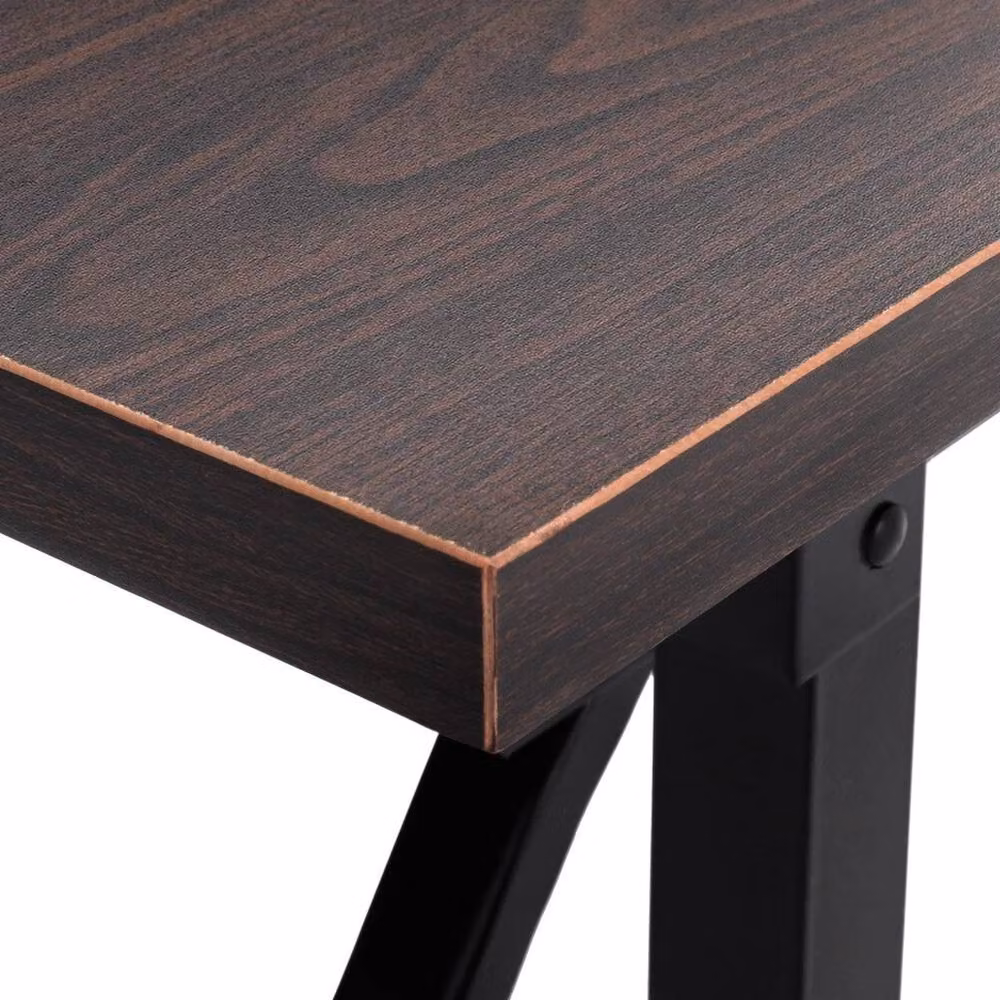VOGREX Folding Computer Desk and Laptop Workstation in Dark Brown, Width: 120 cm – 4