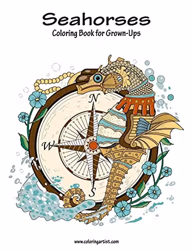 Seahorses Colouring Book for Grown-Ups Volume 1 by Createspace, Multicolour