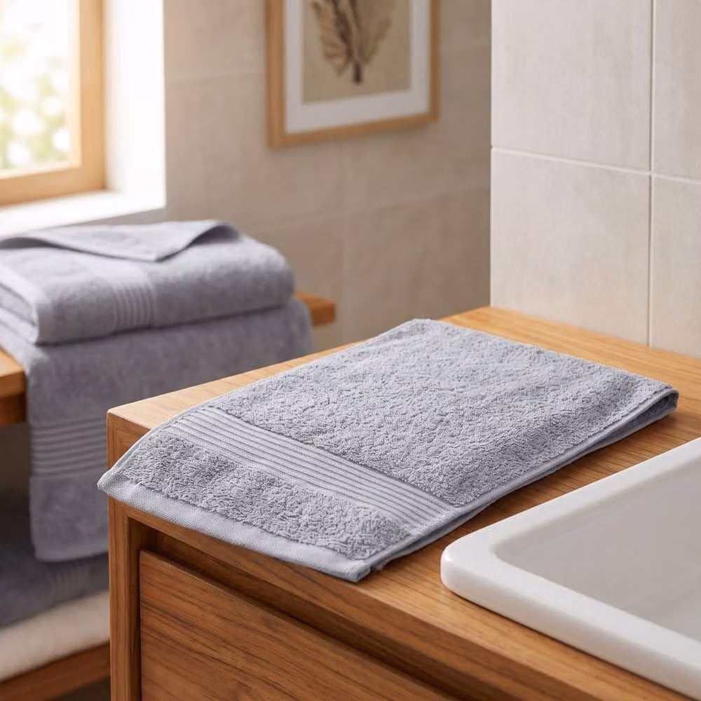Grace Premium Cotton 500 GSM Hand Towels, Pack of 6, Grey – 2