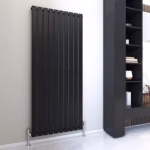 MCC Direct Designer Flat Panel Double Radiator, Black, W/D/H: 1800 x 680 x 68 mm