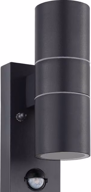 Eglo Riga 5 Metal IP44 Outdoor Wall Light with Motion Sensor in Black or Anthracite Grey – 6