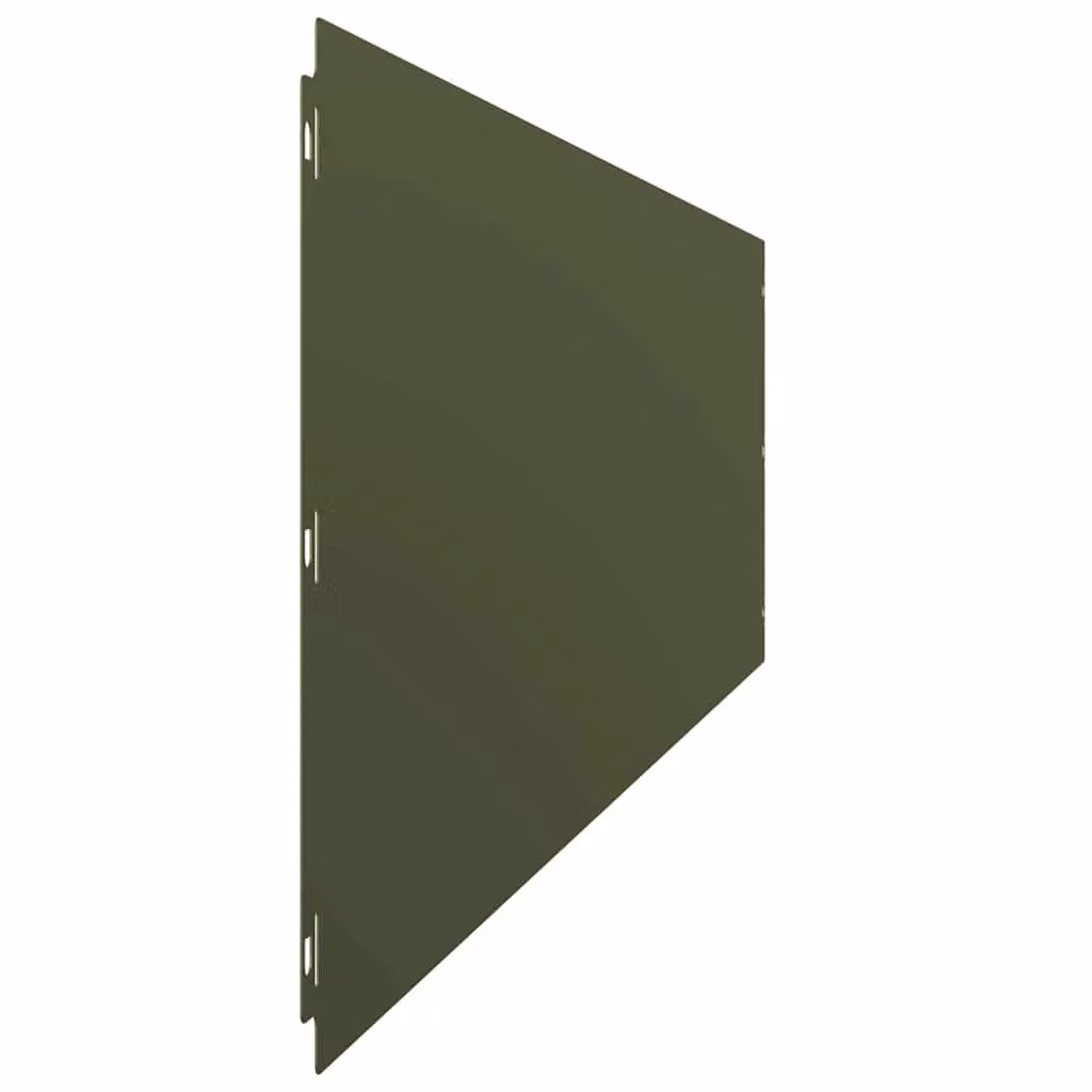 Berkfield Home Lawn Edgings, 20 Pieces, Olive Green, Cold-rolled Steel, H x W: 103 x 25 cm – 3