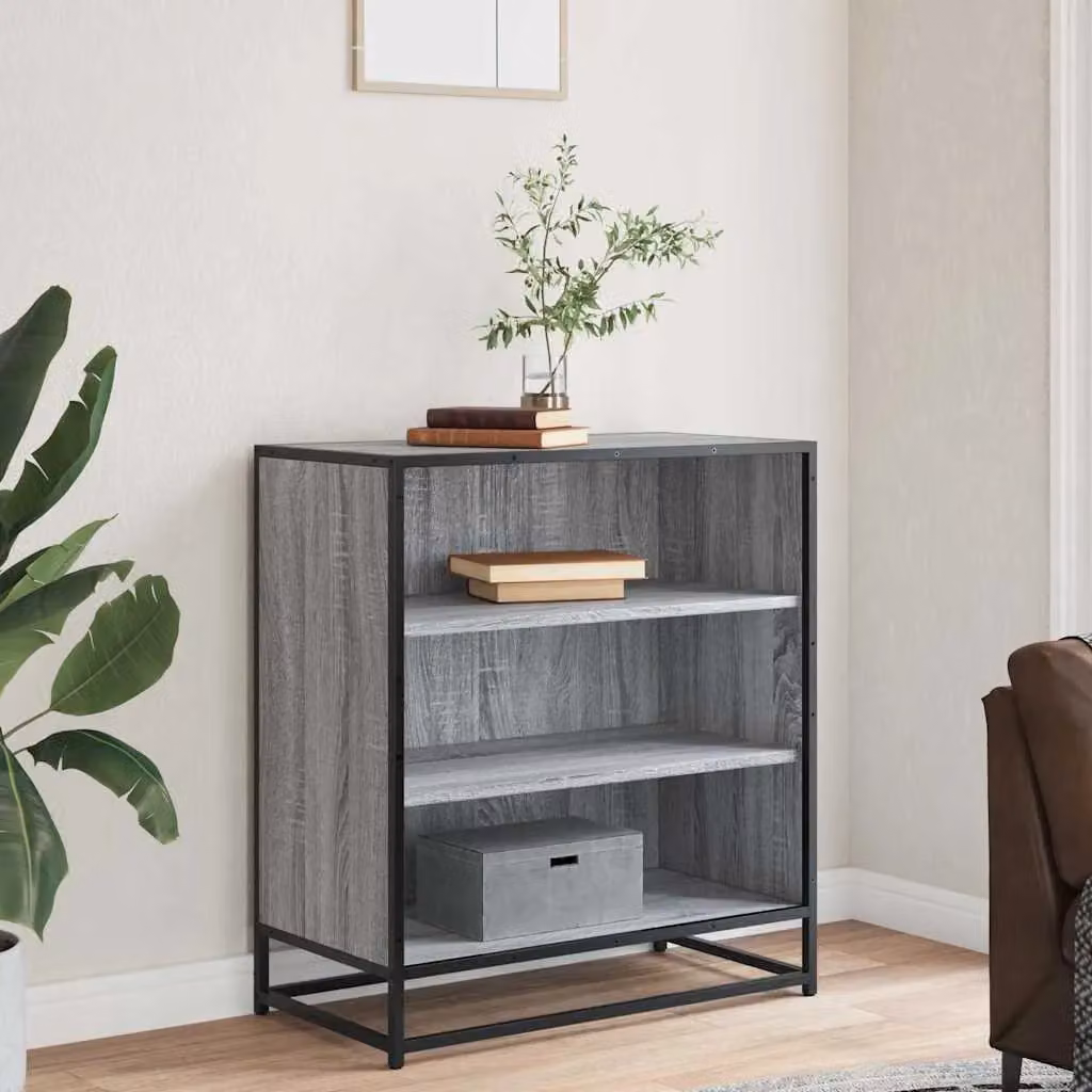 Berkfield Home Grey Sonoma Sideboard in Engineered Wood and Metal, W/D/H: 68 x 35 x 76 cm – 3