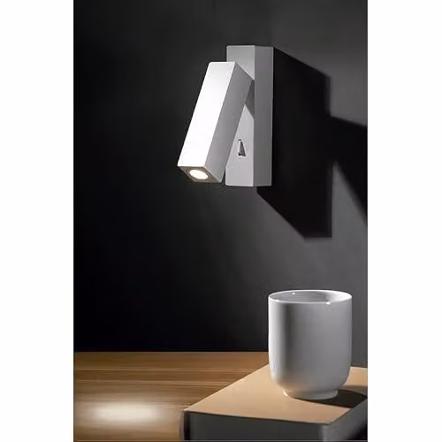 Netlighting Modern LED Surface Mounted Wall Light in Grey with Adjustable Glass Shade – 2
