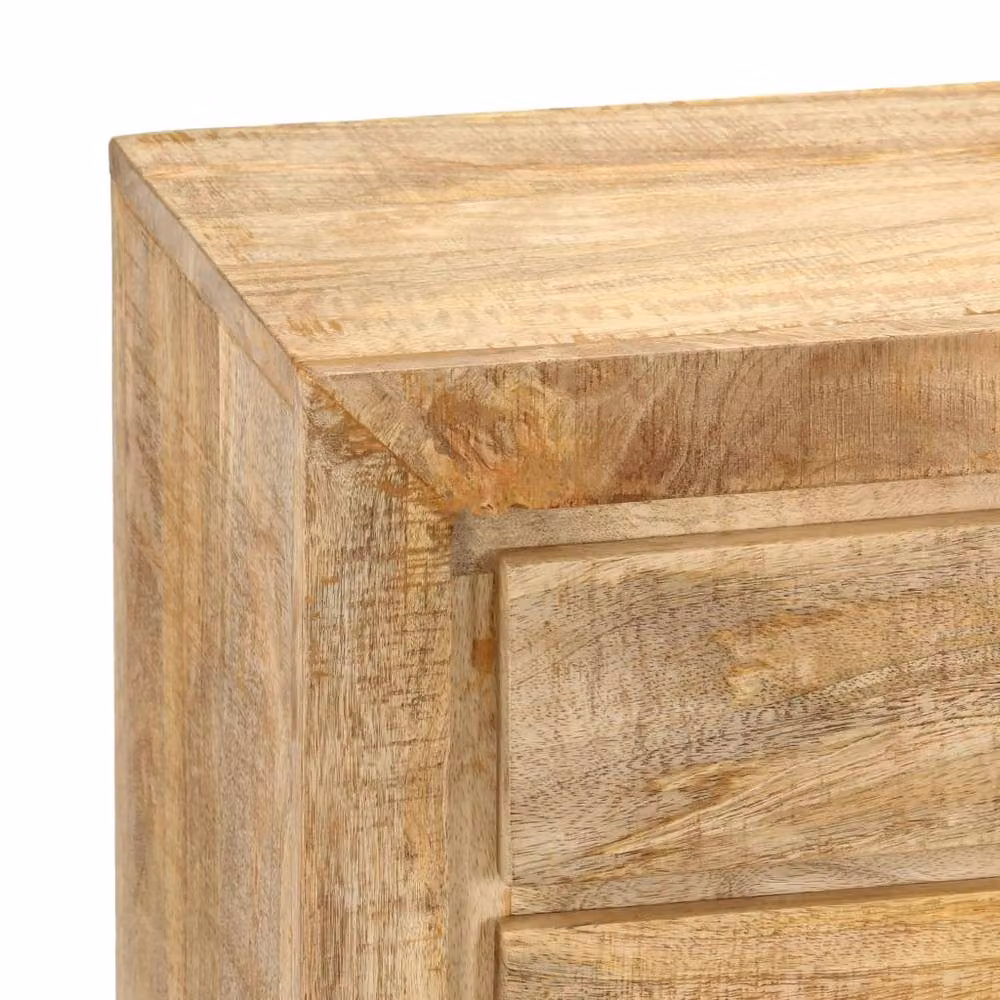 Berkfield Home Rustic Solid Mango Wood Sideboard in Brown, W/D/H: 120 x 30 x 75 cm – 3