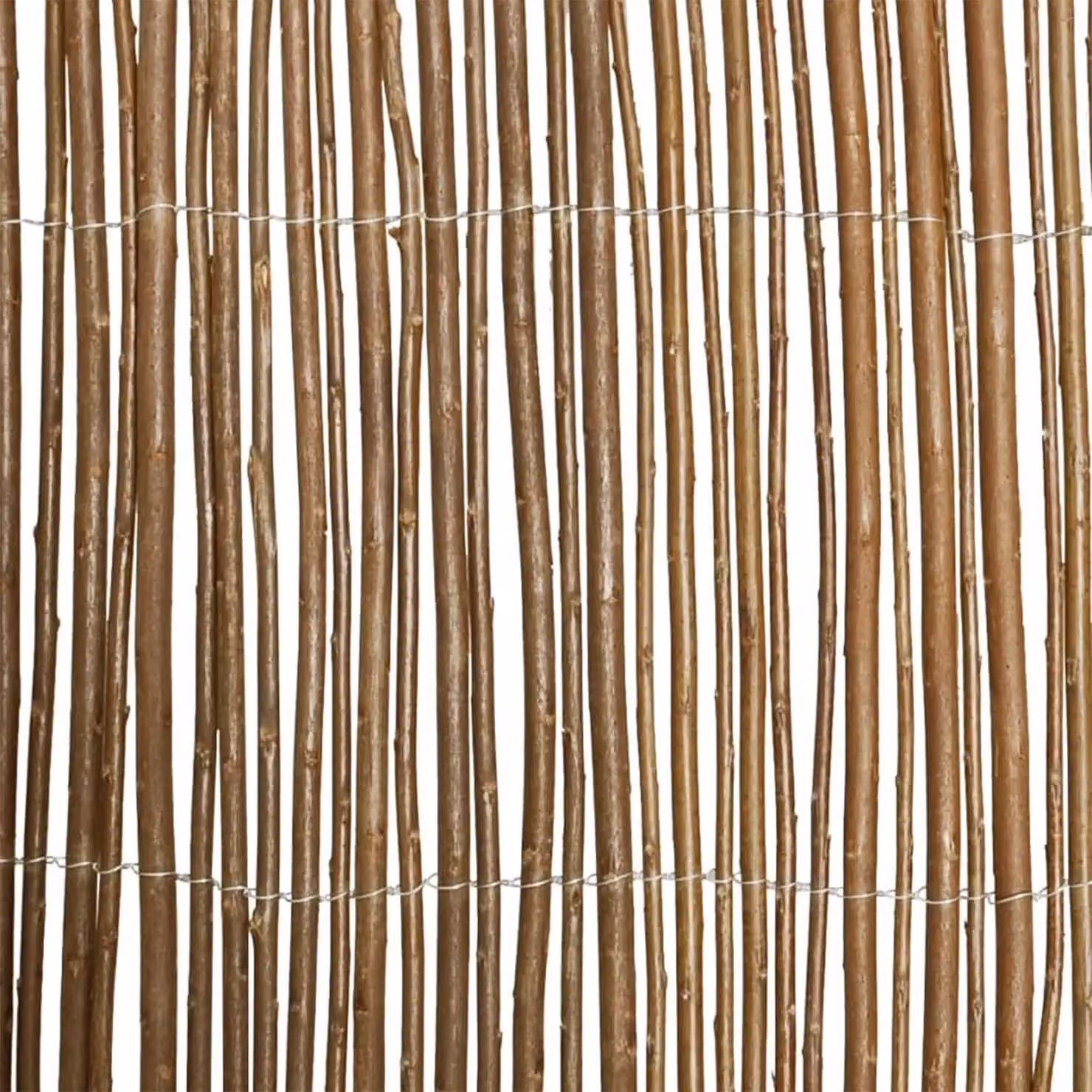 Berkfield Home Willow Woven Wood Fence Mat in Brown, H: 180 cm, W: 500 cm – 4