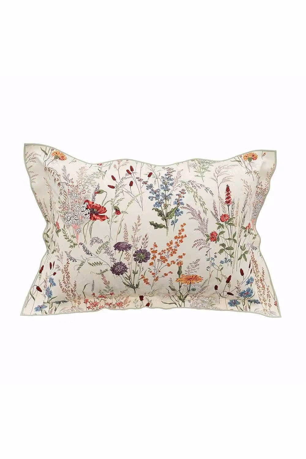 V&A Blythe Meadow Multicolour Floral Cotton Percale Duvet Cover and Pillowcase Set, W: 90 cm, H: 200 cm – 2