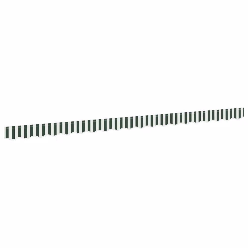 Berkfield Home Awning Valance for 4.5 m Frame, Green and White, W: 4.3 m, H: 0.2 m – 2