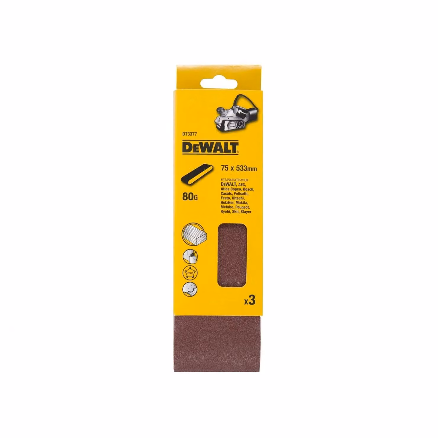 DeWalt Sanding Belts for Wood, Metal and Paint, Multicolour and Brown – 2