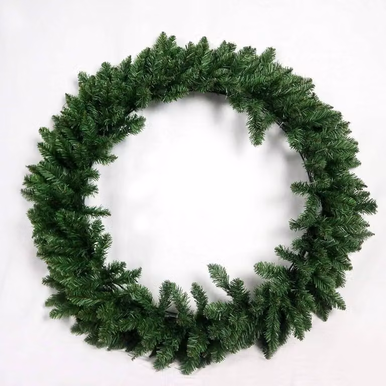 Shatchi Large Artificial Pine Christmas Wreath in Green, Diameter: 80 cm
