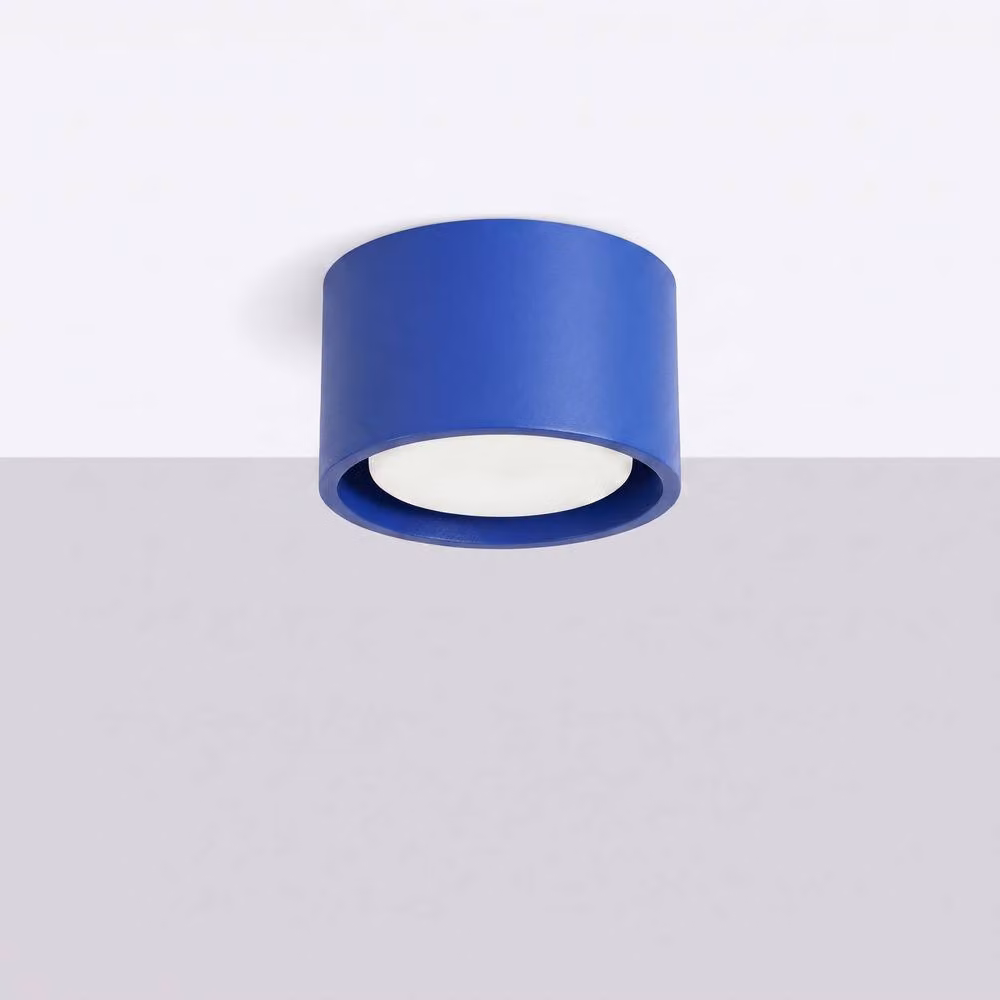 Sollux Lighting Minimalist Round Ceiling Lamp in Blue, W/D/H: 10 x 10 x 10 cm – 2