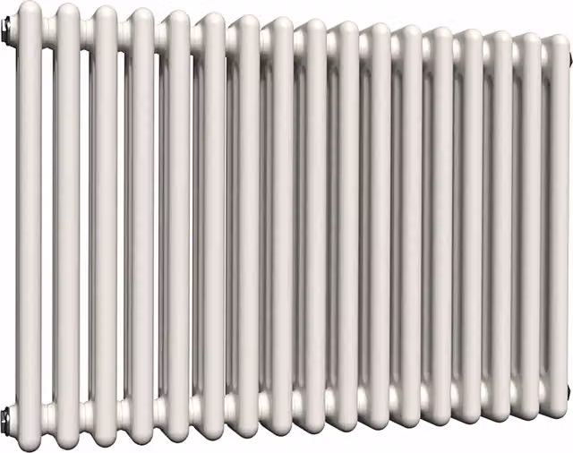 Lux Heat Horizontal 3 Column Radiator in Antique White, W: 78.5 cm, H: 60 cm