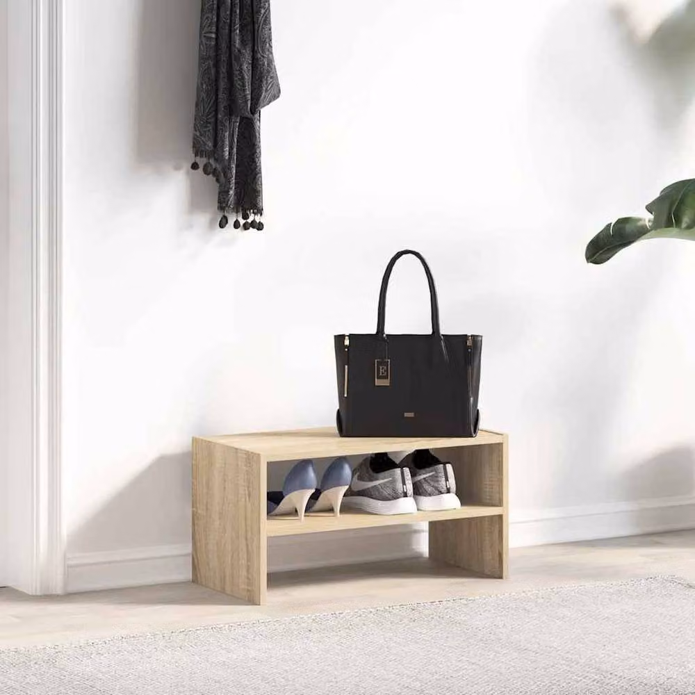 Berkfield Home Stackable Shoe Rack in Sonoma Oak Brown, W: 60 cm, D: 30 cm, H: 30.5 cm – 2