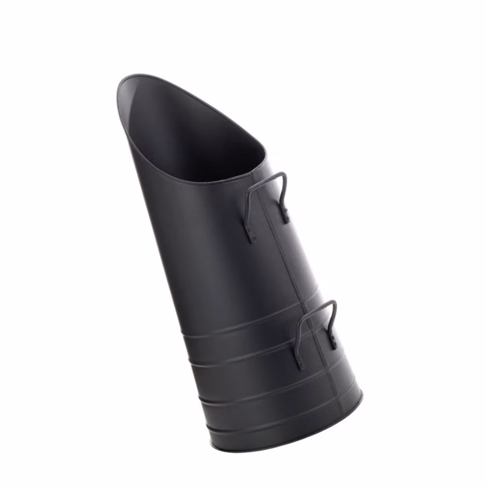 Leecroft Heavy Duty Coal Hod in Black with Wire Handle, 53.34 cm – 2