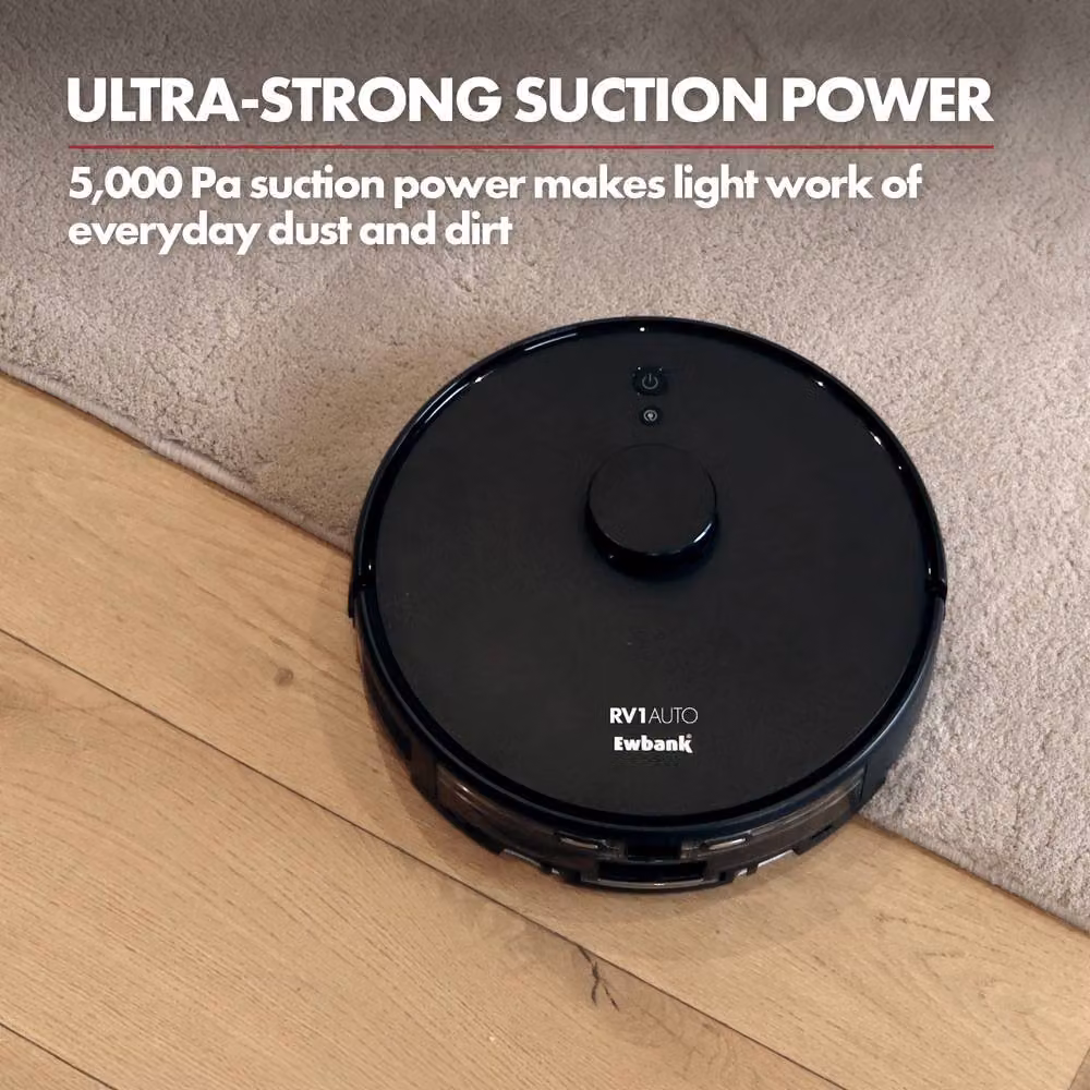 Ewbank EWVC04604 RVAUTO Robot Vacuum Cleaner and Mop in Black with Laser Navigation and App Control – 4