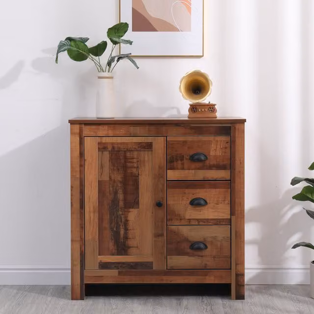 HMD Retro Sideboard in Brown and Black