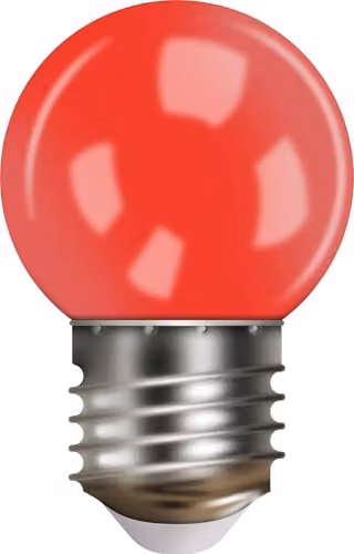Xmas Haus G45 LED Shatterproof Drop Bulb with E27 Base in Red and Multicolour – 1