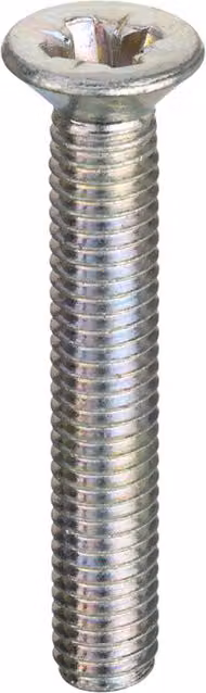 Unifix Pozi Countersunk Machine Screws DIN 965Z BZP Grey M5 x 12mm