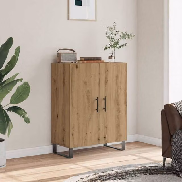 Berkfield Home Artisan Oak Sideboard in Light Brown, W/D/H: 69.5 x 34 x 90 cm – 1