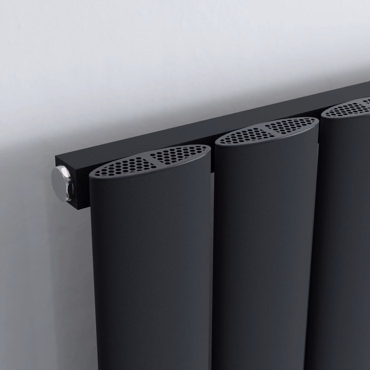 Agadon Milan Designer Aluminium Radiator in Dark Grey, W/H: 180 x 56.5 cm – 3