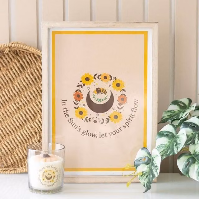 Uniqueful Let Your Spirit Flow Framed Wall Art Print, Multicolour, W: 26 cm, H: 35 cm