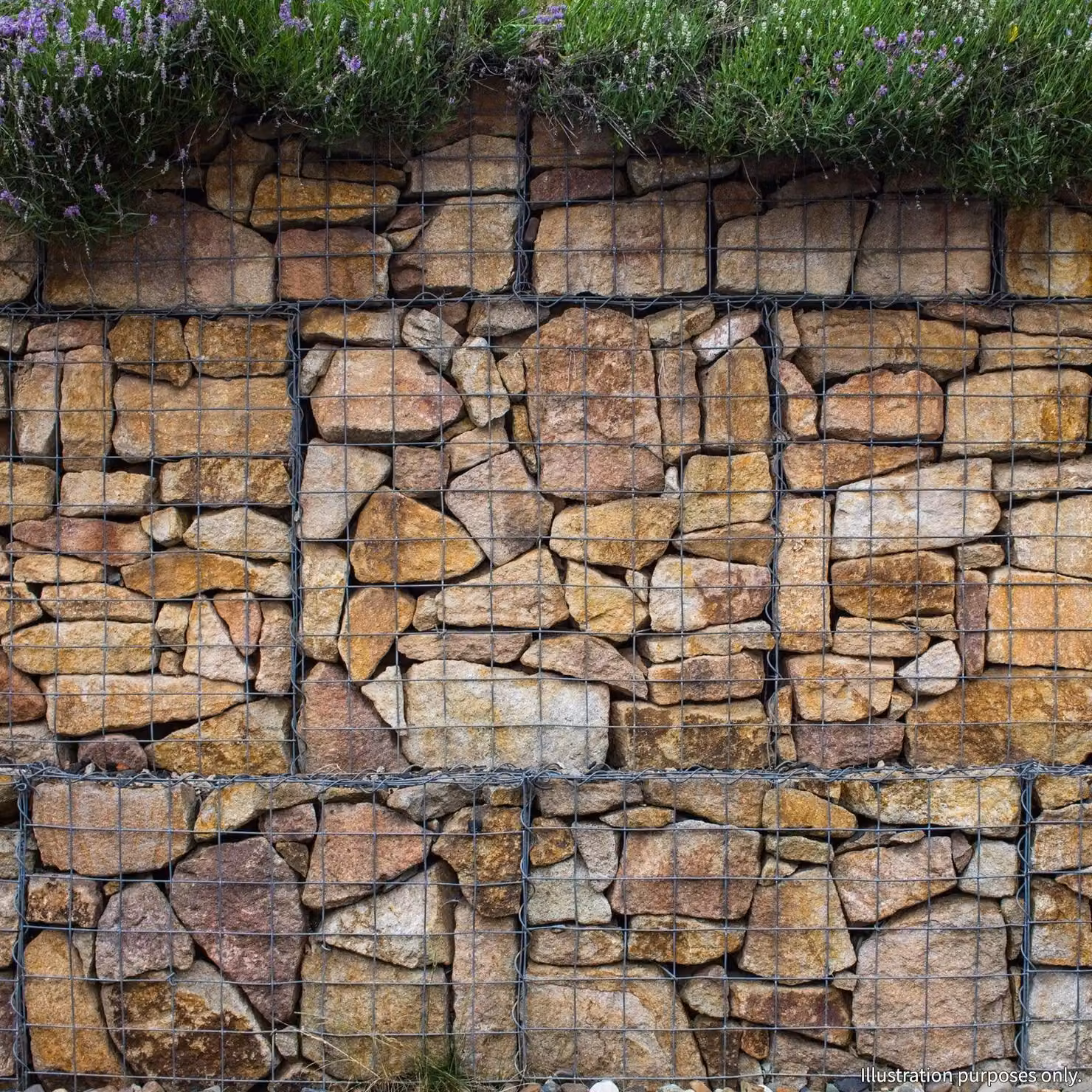 Monstershop Silver Galvanised Steel Gabion Baskets, 3 Pack, W/D/H: 100 x 30 x 30 cm – 2