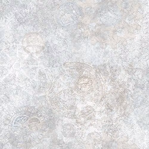 Galerie G56221 Steampunk Abstract Wallpaper, Silver/Grey, Roll (W: 53 cm, L: 10 m)