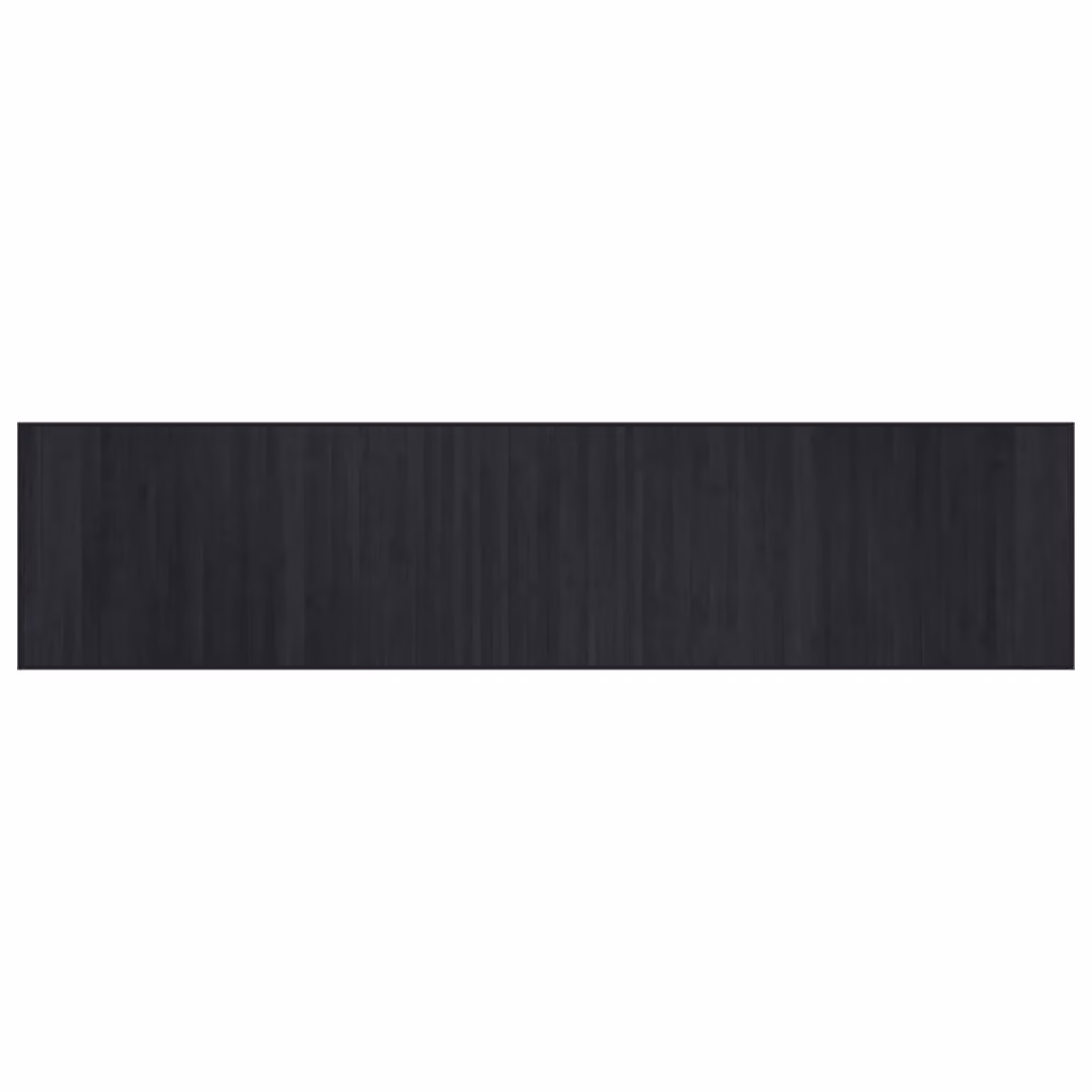 Berkfield Home Rectangular Bamboo Rug in Black, W/D/H: 70 x 300 cm – 1