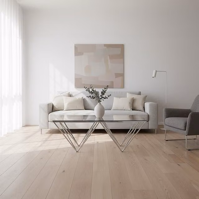 Interiors by Premier Allure Rectangular Glass Coffee Table with Triangular Base in Silver and Transparent