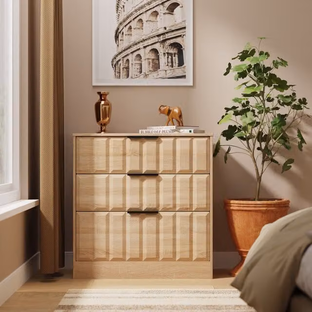 Ready Assembled 2 U Seattle 3 Drawer Deep Chest in Light Oak – 1