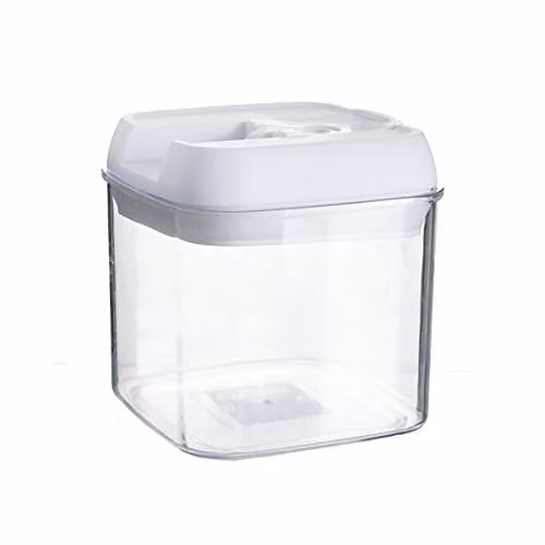Argon Tableware Airtight Plastic Food Storage Container with Flip Lock Lid, White, 500ml – 1