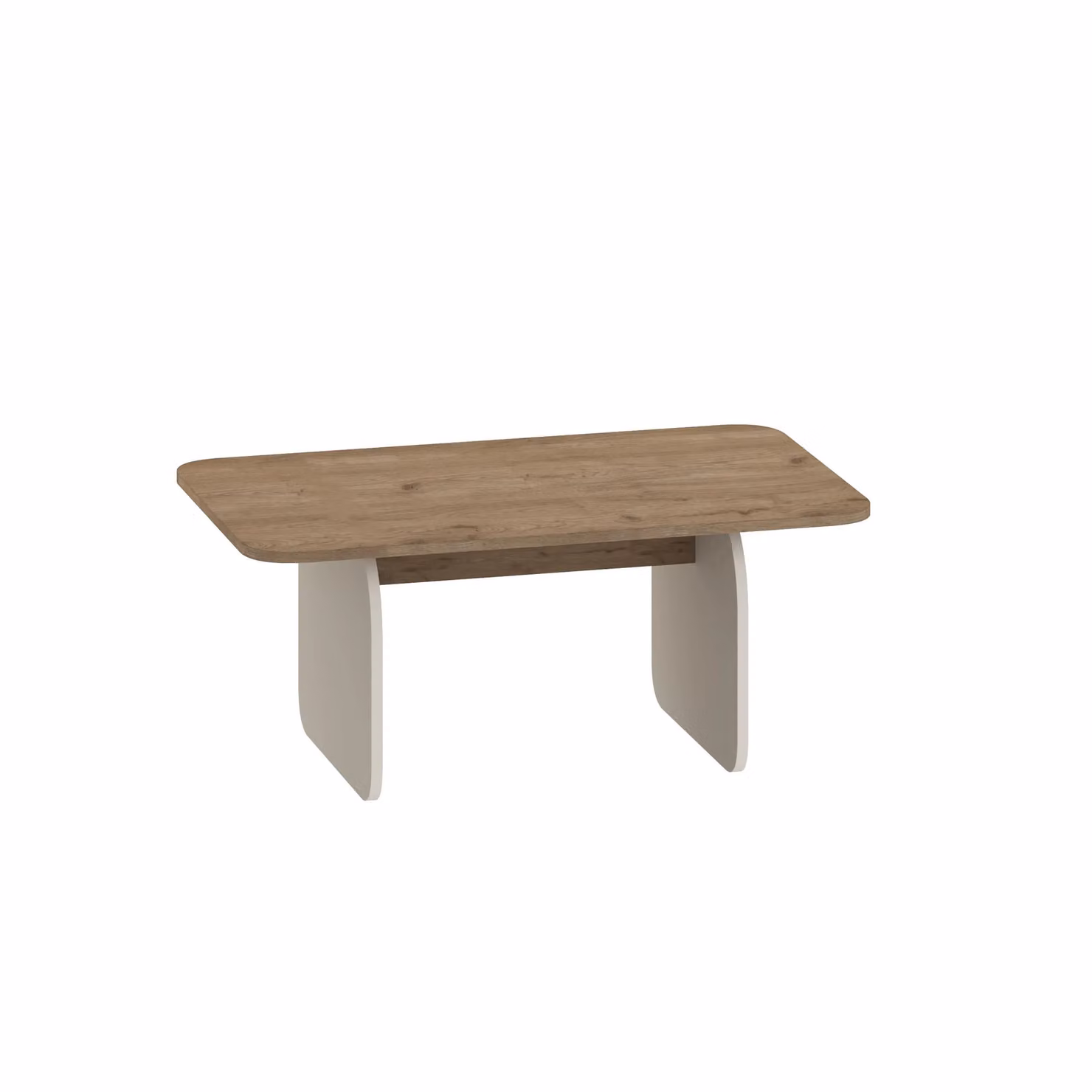 Decortie Pietra Modern Rectangular Coffee Table in Light Oak and Sandstone Brown – 2