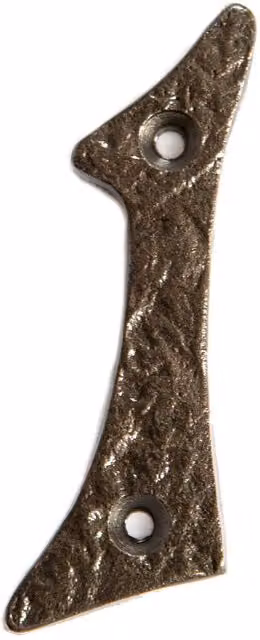 Hammer and Tongs Rustic Iron Wall Number in Grey