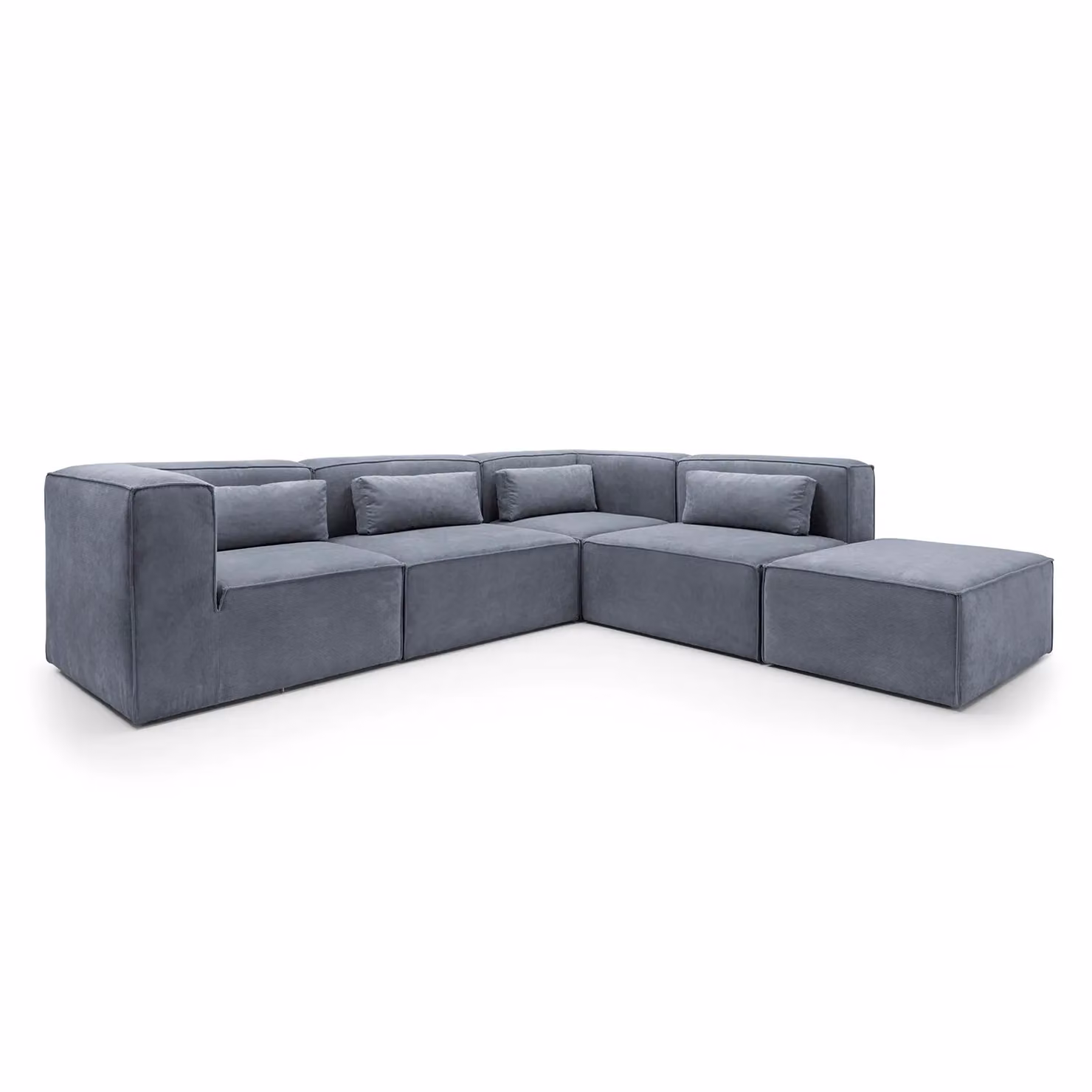 Abakus Direct Doris Large Reversible L-Shaped Corner Sofa in Dark Grey, W: 282 cm, D: 257 cm, H: 73 cm – 2