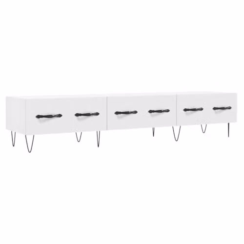 vidaXL TV Cabinet in White, W/D/H: 150 x 36 x 30 cm