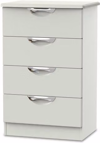 ASC Corsica 4 Drawer Midi Chest of Drawers in White