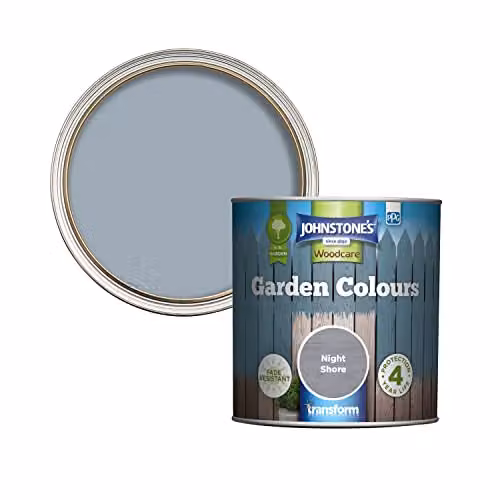 Johnstone's Garden Colours Exterior Wood Paint, Night Shore Grey, 1L – 2