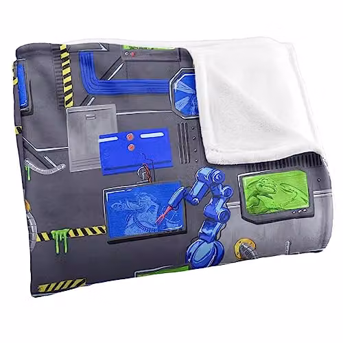 Nickelodeon Teenage Mutant Ninja Turtles Mutant Mayhem Sewer Tech Pattern Super Soft Silky Feel Fleece Blanket, Multicolour, W: 91.44 cm, D: 147.32 cm – 3