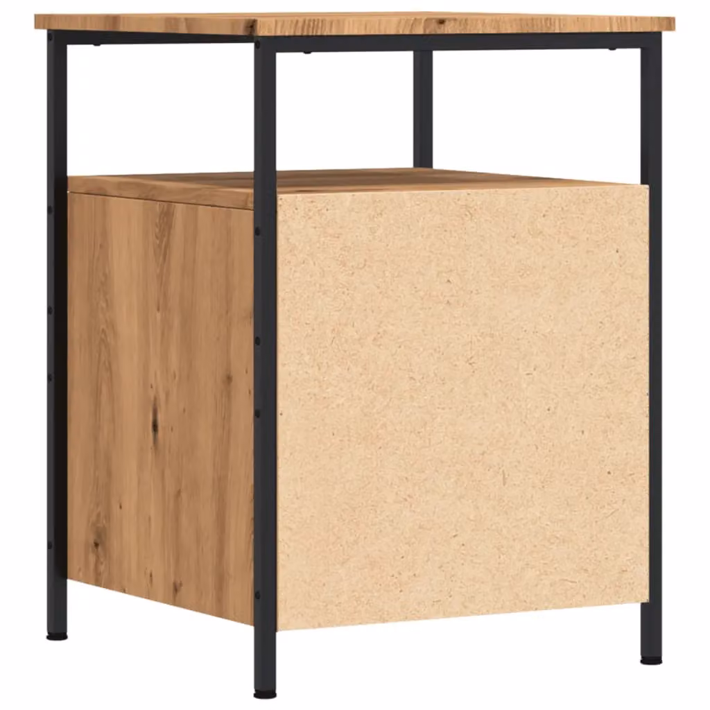 Berkfield Home Artisan Oak Bedside Cabinets, 2 Piece Set in Brown, W/D/H: 44 x 45 x 60 cm – 5