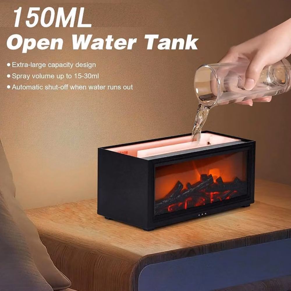 SPETLEK Essential Oil Flame Effect Aroma Diffuser in Black and Multicolour – 4